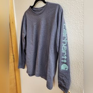 Carhartt Blue Graphic Long Sleeve Shirt
